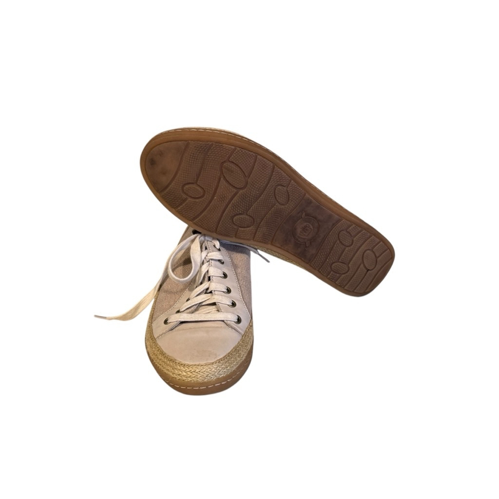 Born Women’s Natural Canvas/Leather Lace up Corfield Sneaker Size 9M - Picture 6 of 8